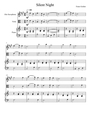Franz Gruber - Silent Night (Alto Saxophone and Viola Duet)