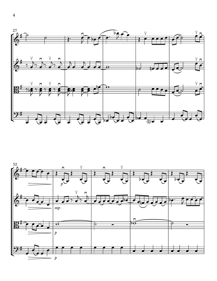Butterflies String Quartet scores gallery preview page 4