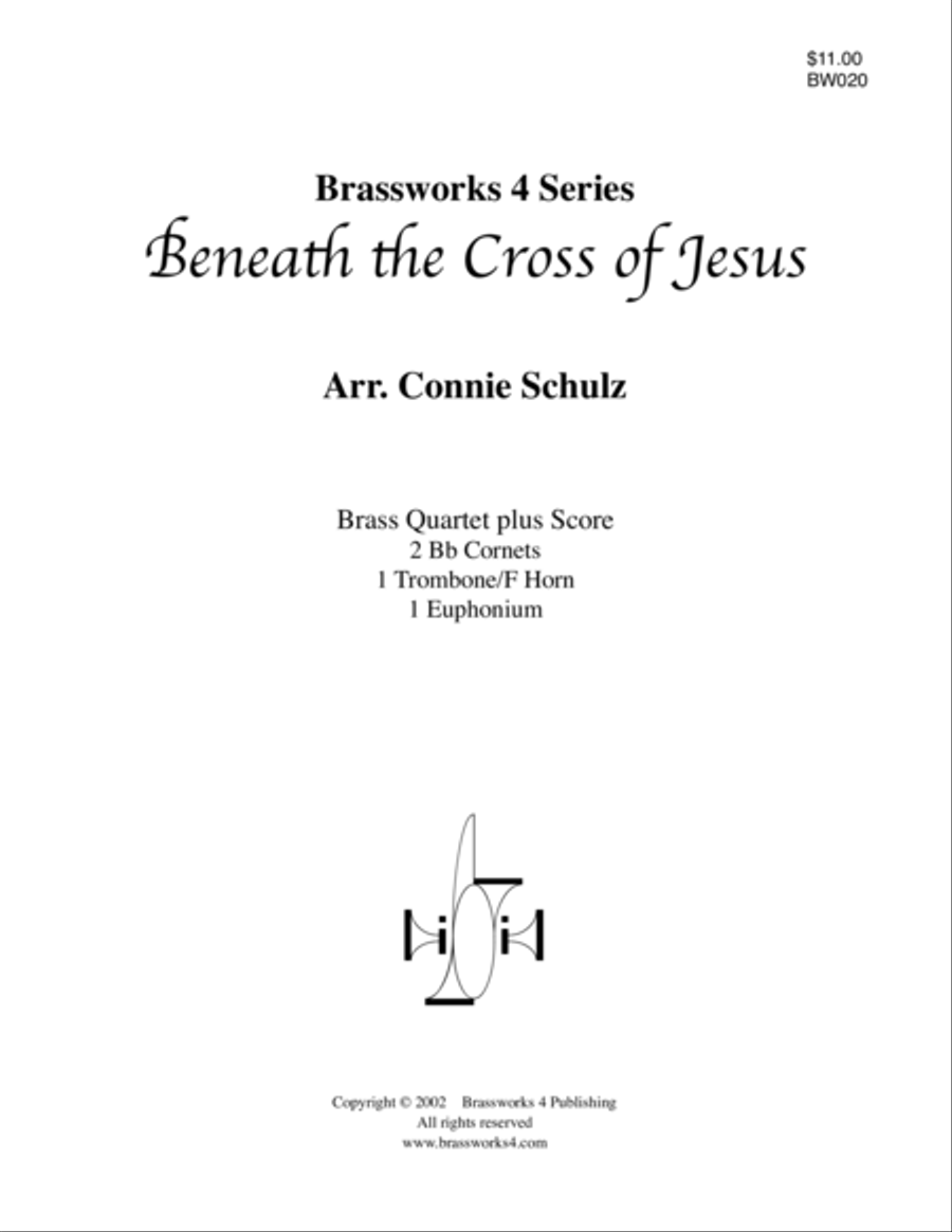 Beneath the Cross of Jesus Brass Quartet scores gallery preview page 1