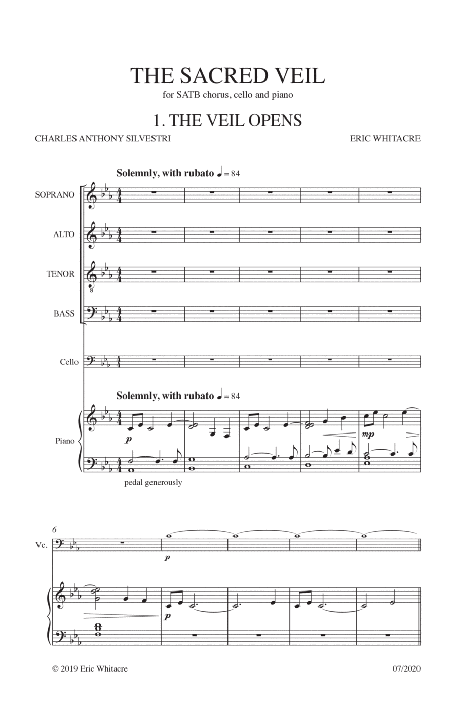 The Sacred Veil (Collection) 4-Part scores gallery preview page 1