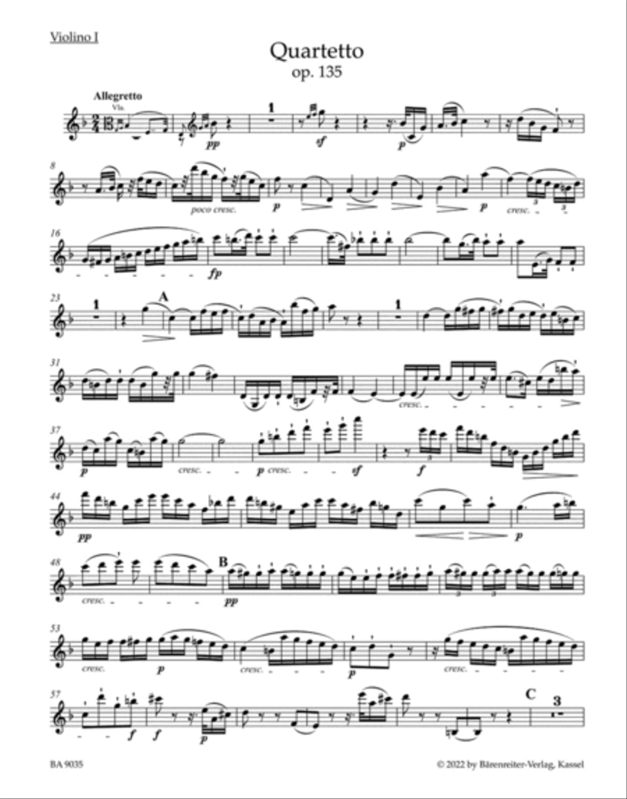 String Quartet in F major, op. 135 String Quartet scores gallery preview page 2