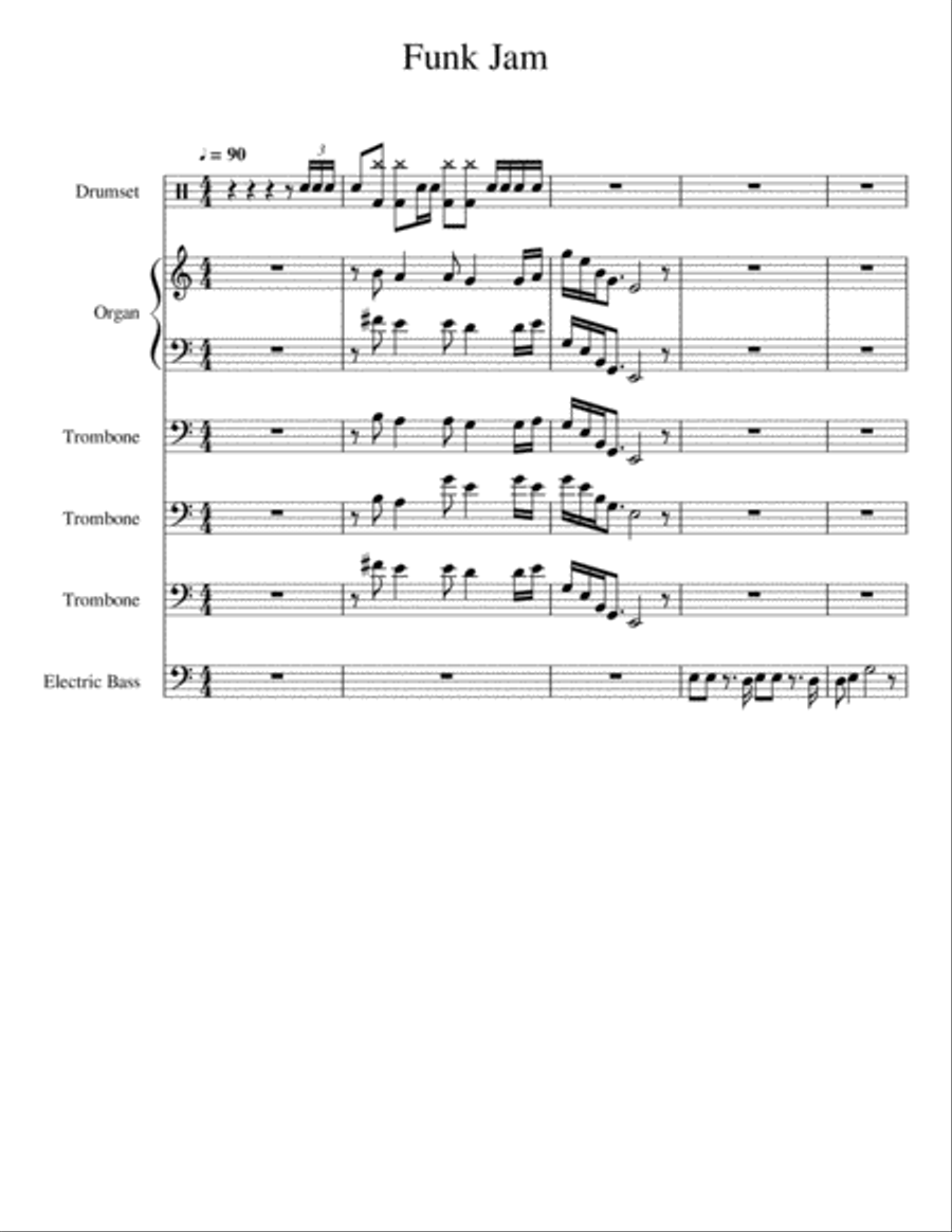 Funk Jam Small Ensemble scores gallery preview page 1