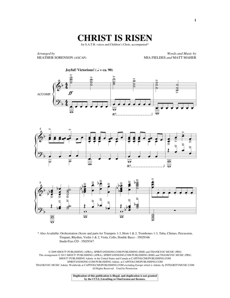 Christ Is Risen (arr. Heather Sorenson)