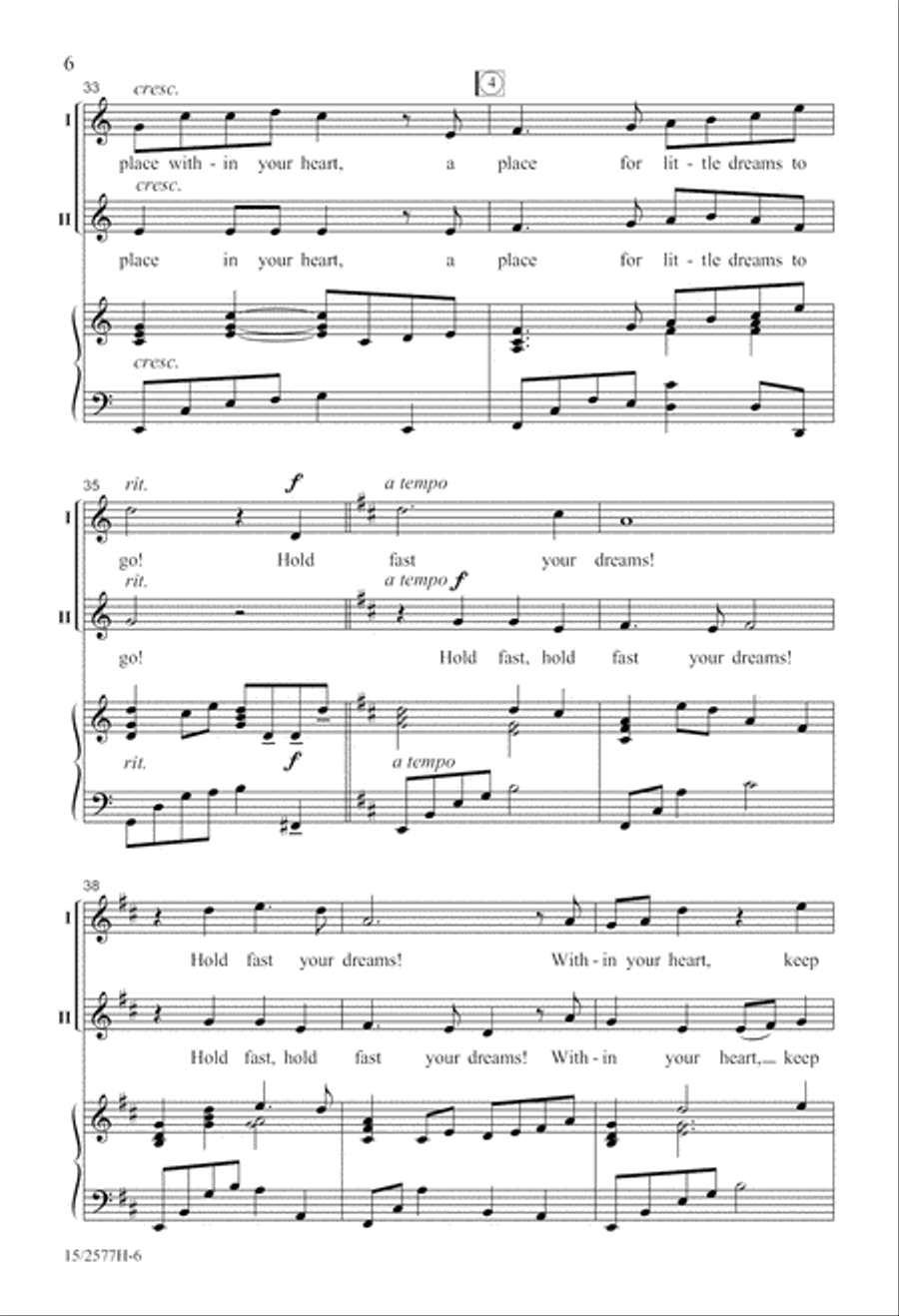 Hold Fast Your Dreams! Hold Fast Your Dreams! 2-Part scores gallery preview page 7