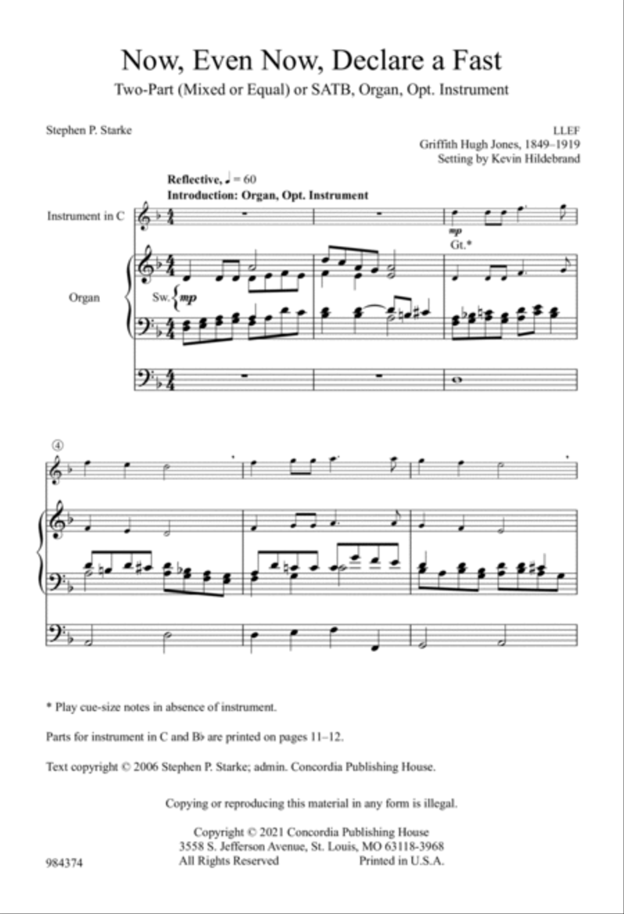Now, Even Now, Declare a Fast 2-Part scores gallery preview page 2