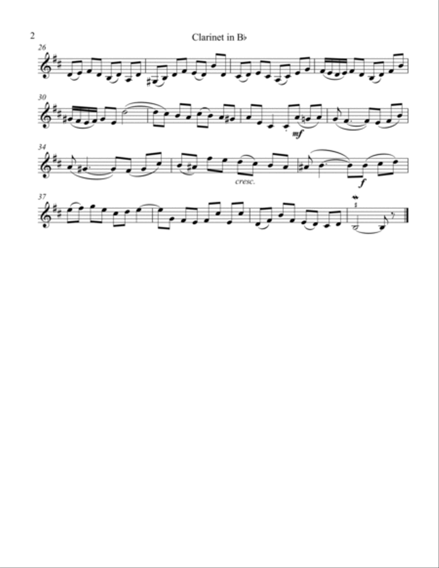 Bouree II Clarinet scores gallery preview page 4