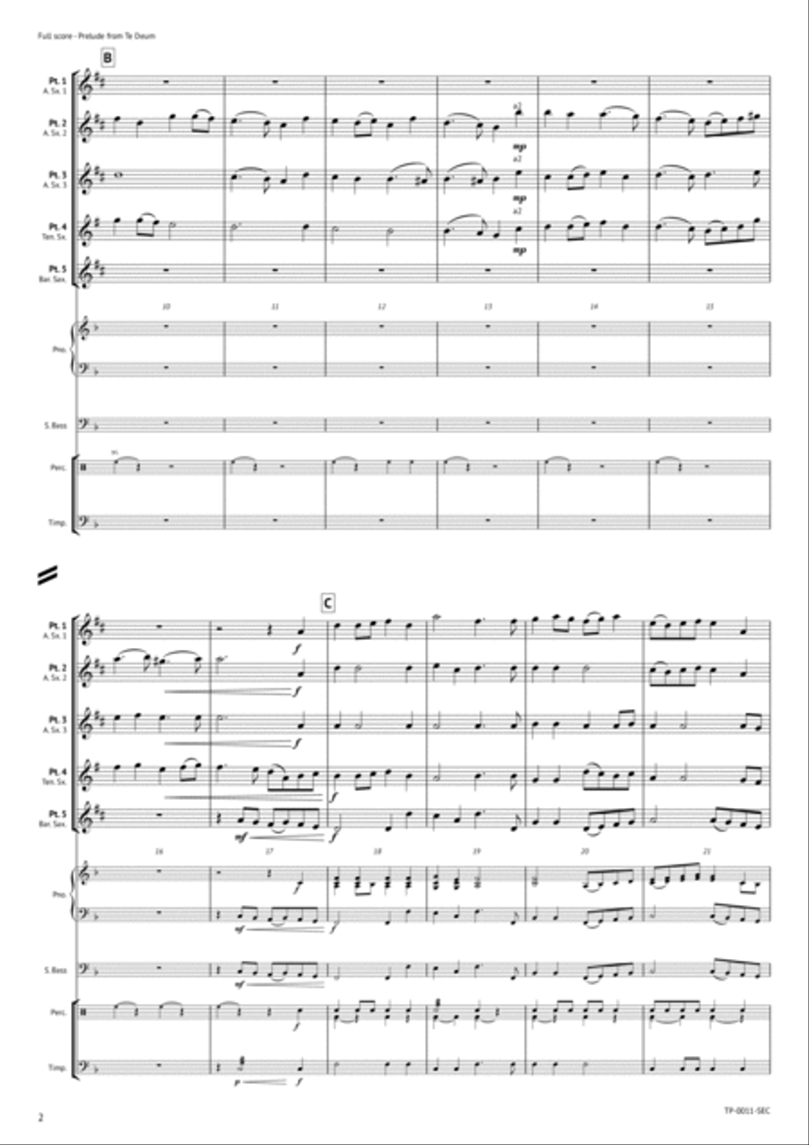 Prelude from Te Deum Woodwind Ensemble scores gallery preview page 3