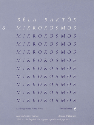 Book cover for Mikrokosmos Volume 6 (Blue)