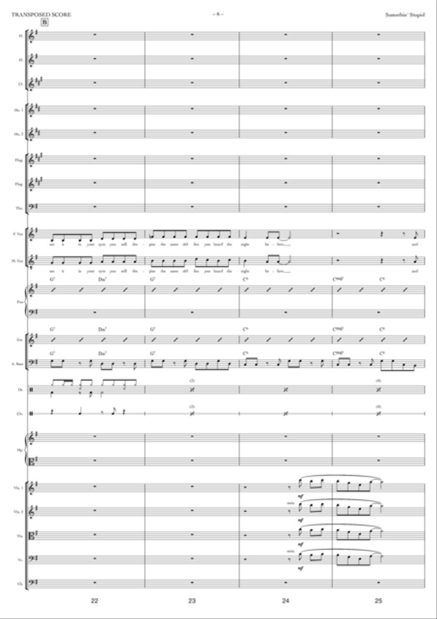 Somethin' Stupid Full Orchestra scores gallery preview page 6