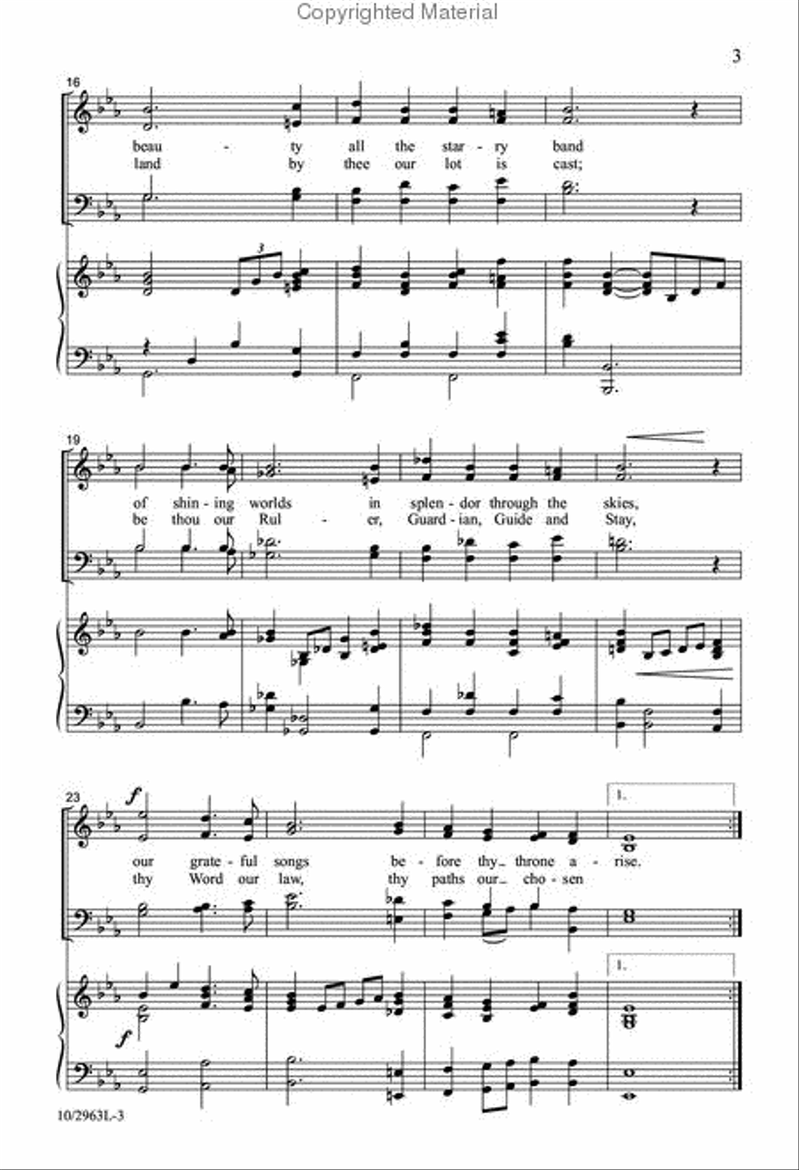 God of the Ages Whose Almighty Hand 4-Part scores gallery preview page 4