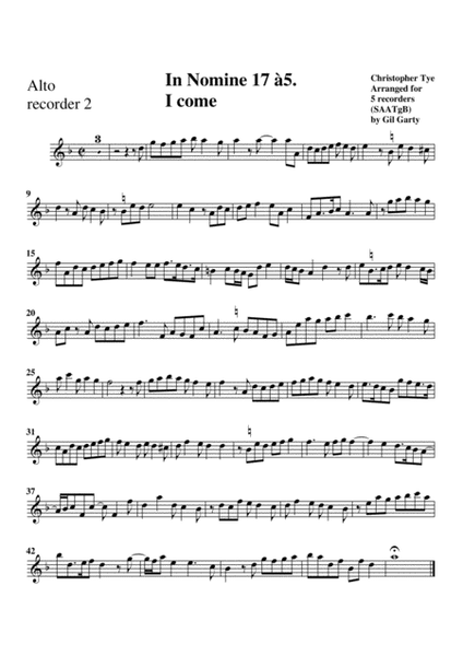 In Nomine no.17 a5 (arrangement for 5 recorders) (arrangement for 5 recorders)