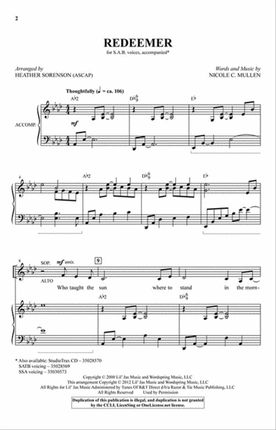 Redeemer 3-Part scores gallery preview page 2