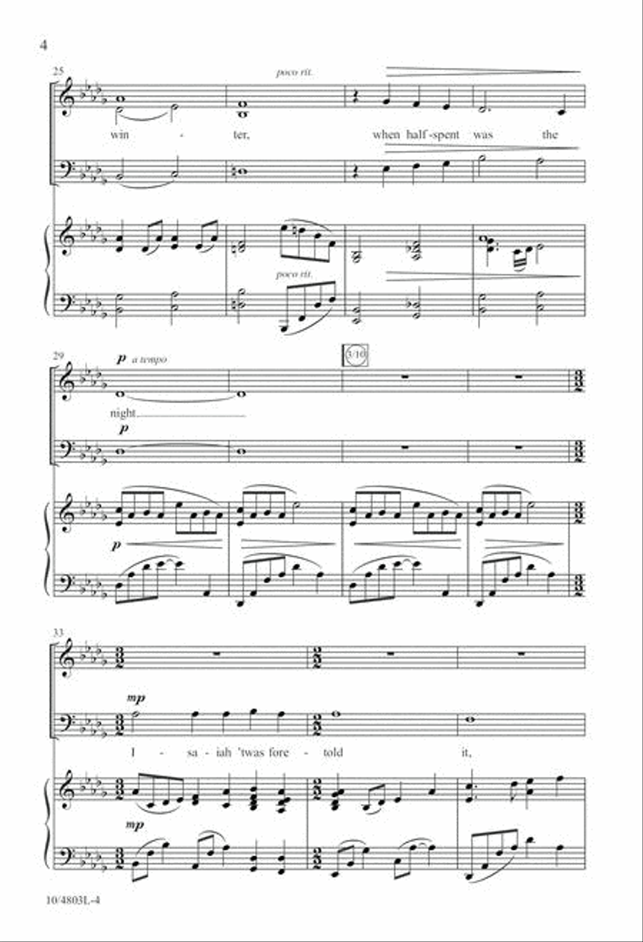 Lo, How a Rose E'er Blooming 3-Part scores gallery preview page 4