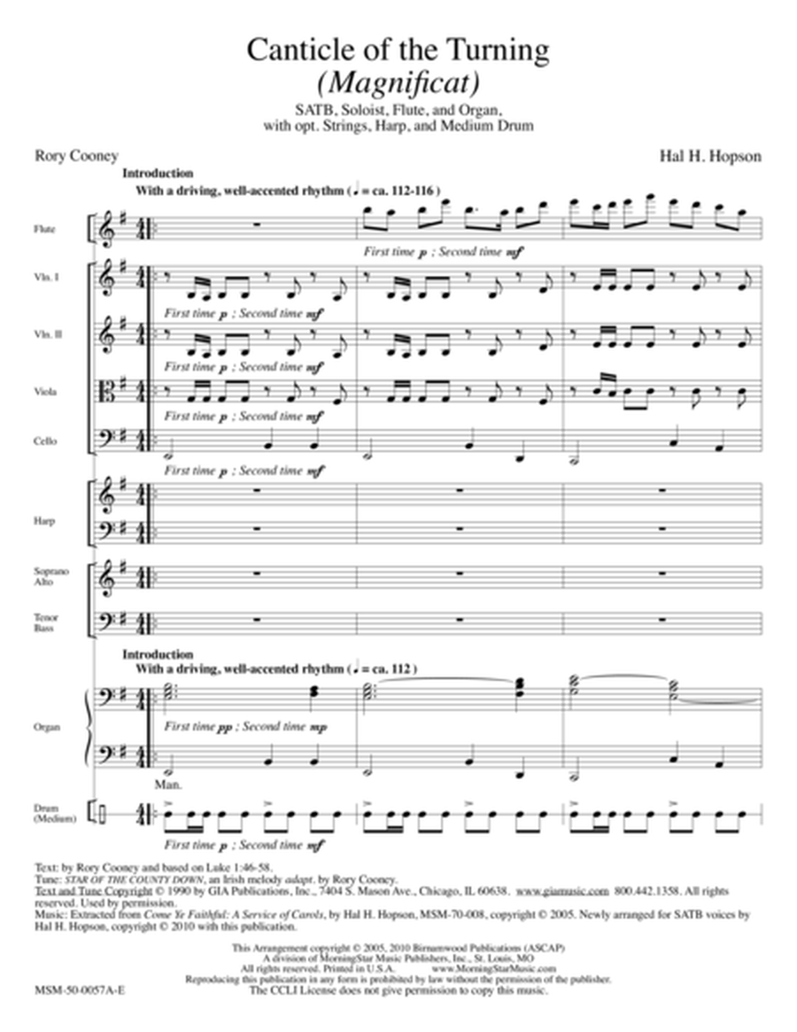 Canticle of the Turning (Magnificat) (Downloadable Full Score) image number null