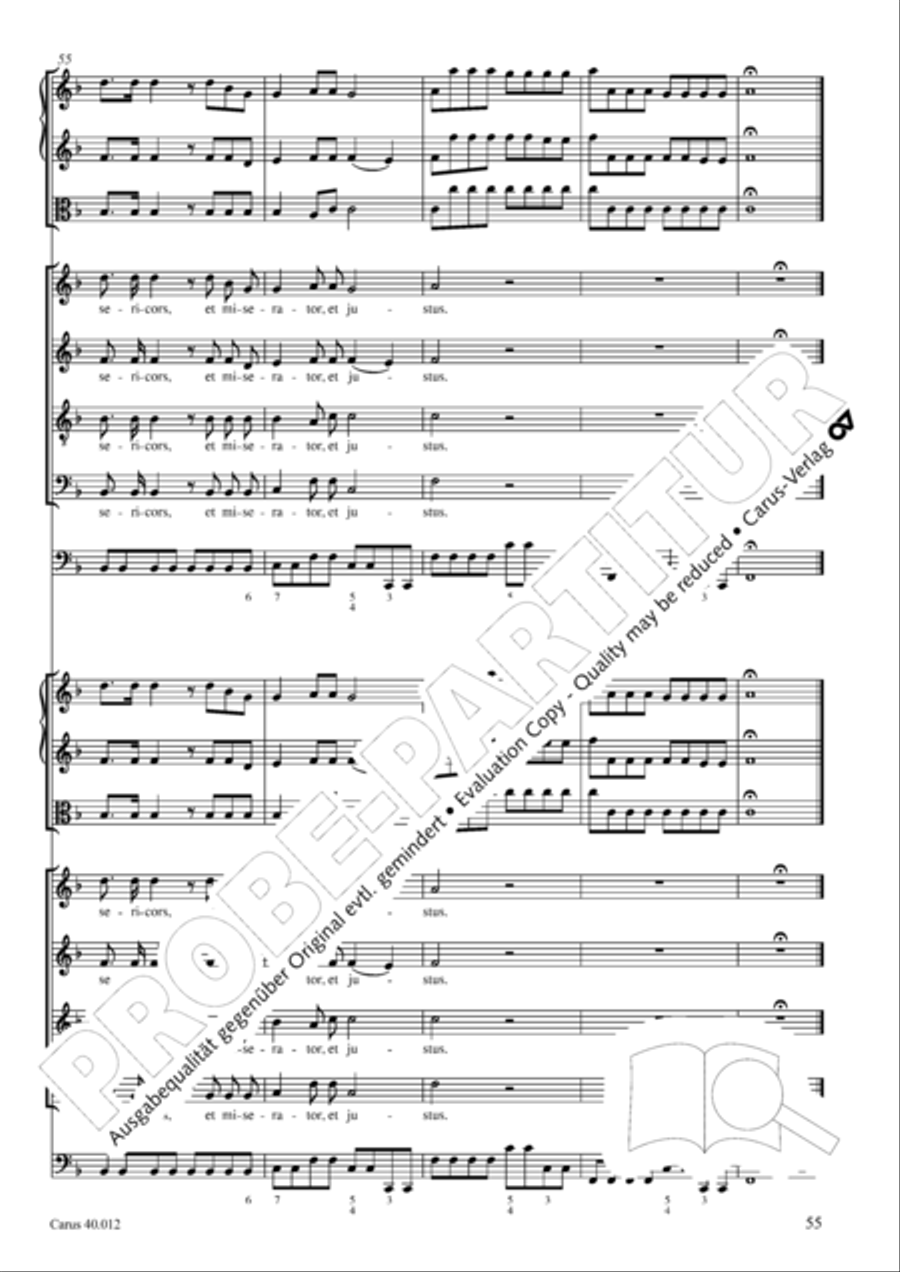 Beatus vir (How blest is he) Psalm 111 4-Part scores gallery preview page 56