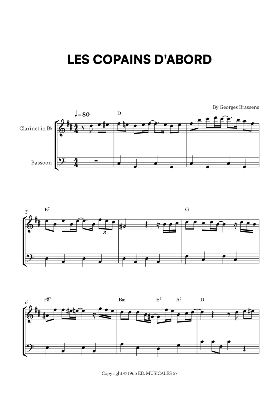 Les Copains D'abord Les Copains D'abord Woodwind Duet scores gallery preview page 1