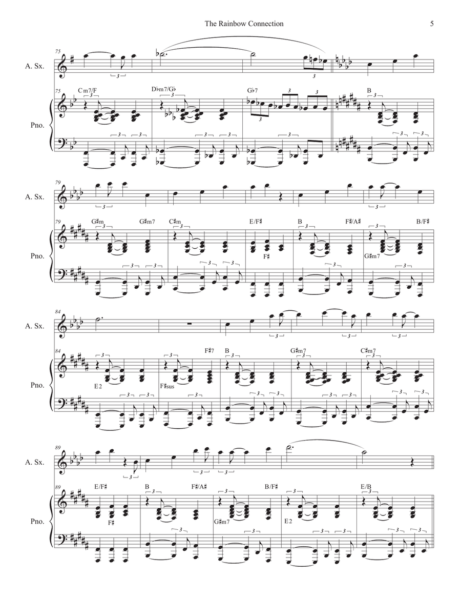 The Rainbow Connection Alto Saxophone scores gallery preview page 5