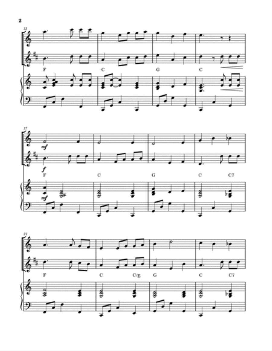 The Love Of God (Flute and Tenor Sax Duet with Piano) Woodwind Duet scores gallery preview page 2