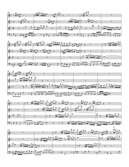 Ich bin herrlich, ich bin schön from Cantata BWV 49 (arrangement for 4 recorders) image number null