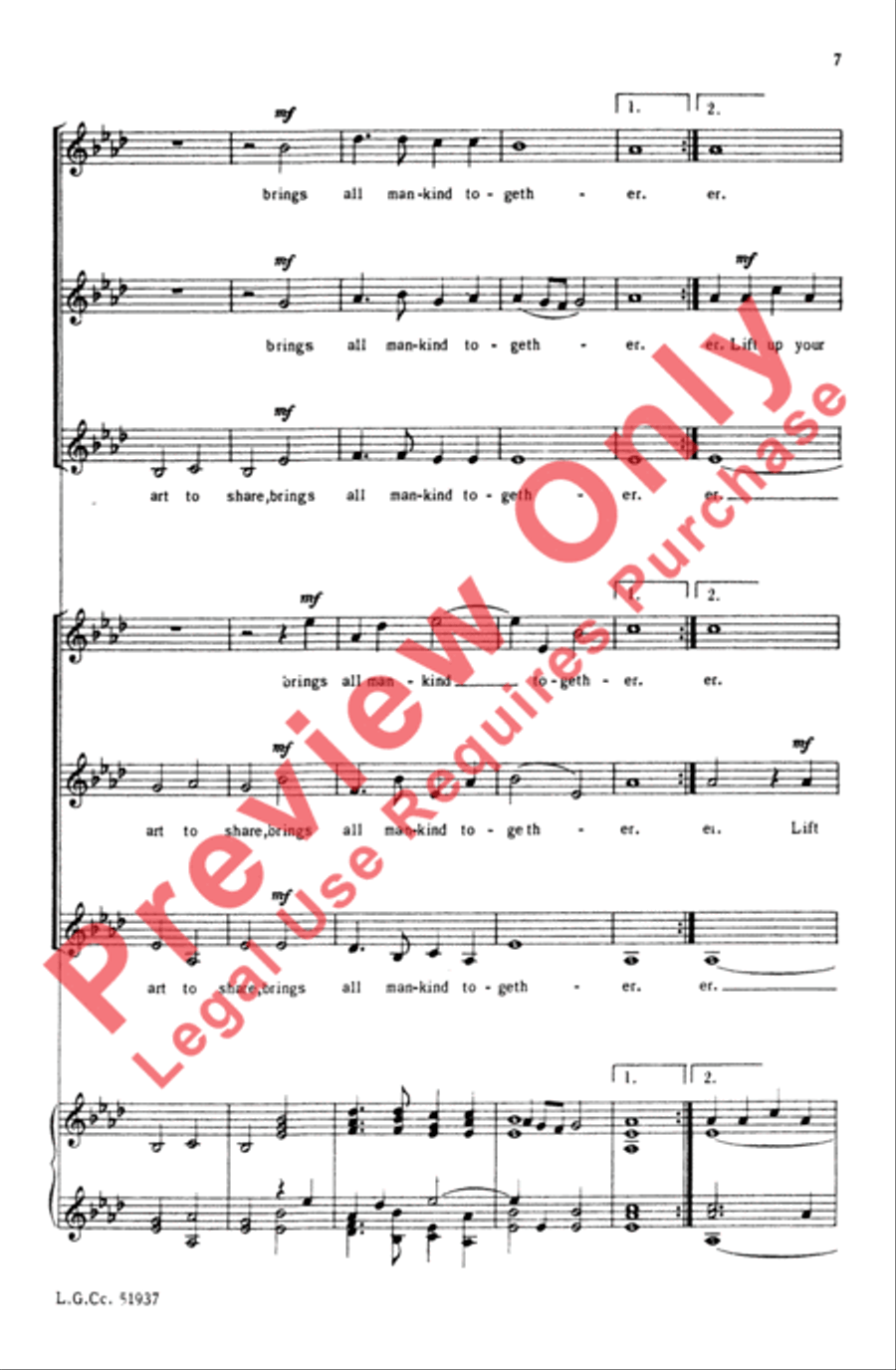 Come, All Musicians, Come 2-Part scores gallery preview page 7