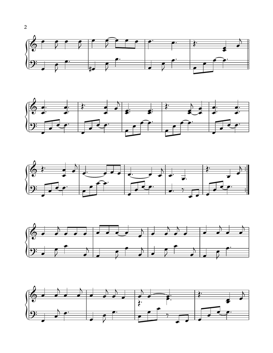 Hallelujah Easy Piano scores gallery preview page 2