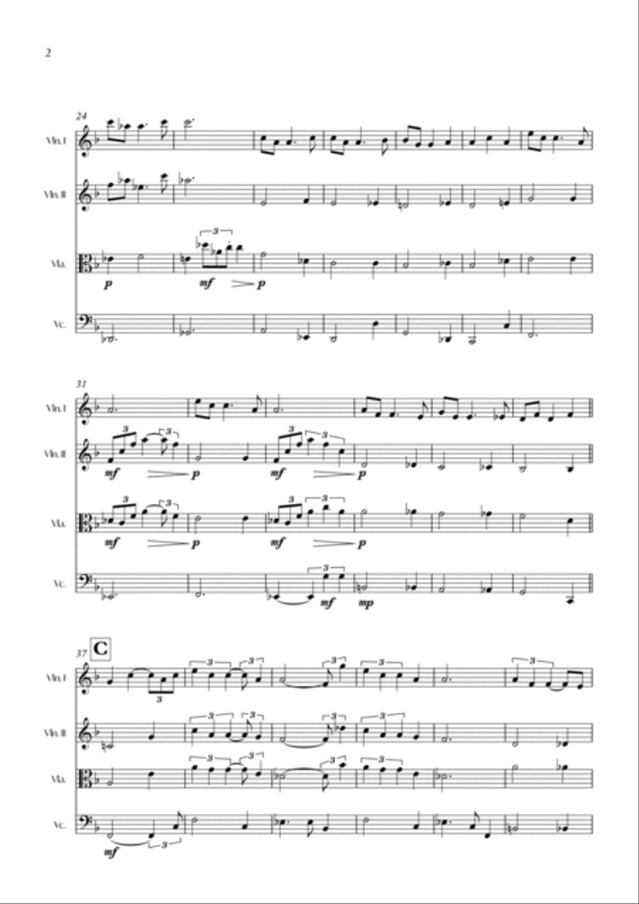 Christmas Time Is Here String Quartet scores gallery preview page 3