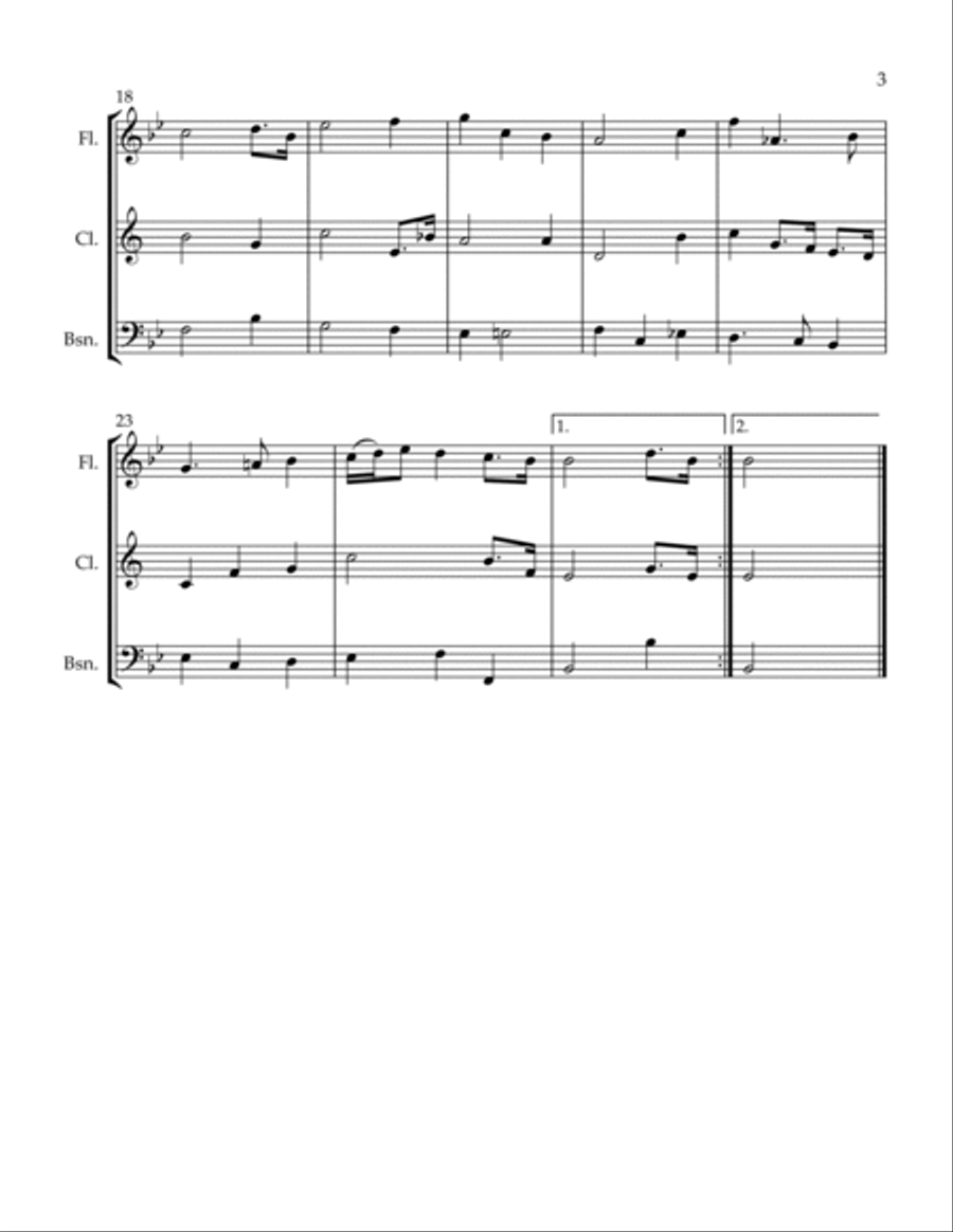 Alceste Ballo Primo Woodwind Trio scores gallery preview page 3