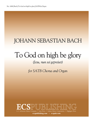Book cover for To God on High Be Glory, BWV 41