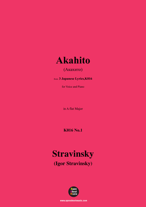 Stravinsky-Akahito(Акахито)(1913),K016 No.1,in A flat Major