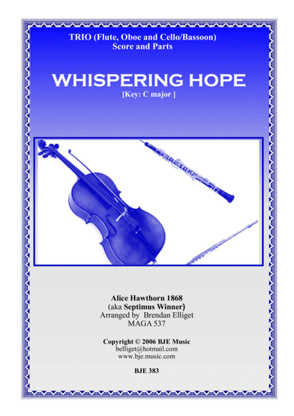 Whispering Hope - Trio (Flute Oboe and Cello/Bassoon) image number null