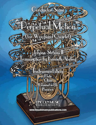 Book cover for Strauss II - Perpetual Motion (for Woodwind Quartet)
