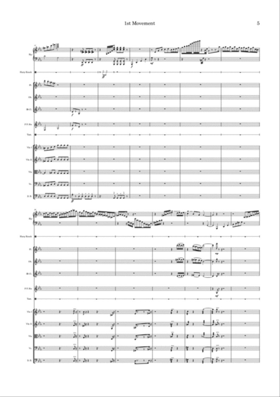 Concerto for Harp in Eb Major (for Harp and Chamber Orchestra) Chamber Orchestra scores gallery preview page 5