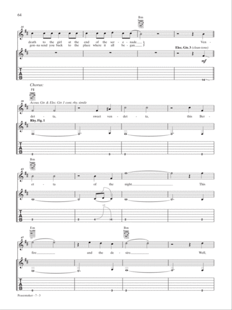 Peacemaker Peacemaker Guitar Tablature scores gallery preview page 3