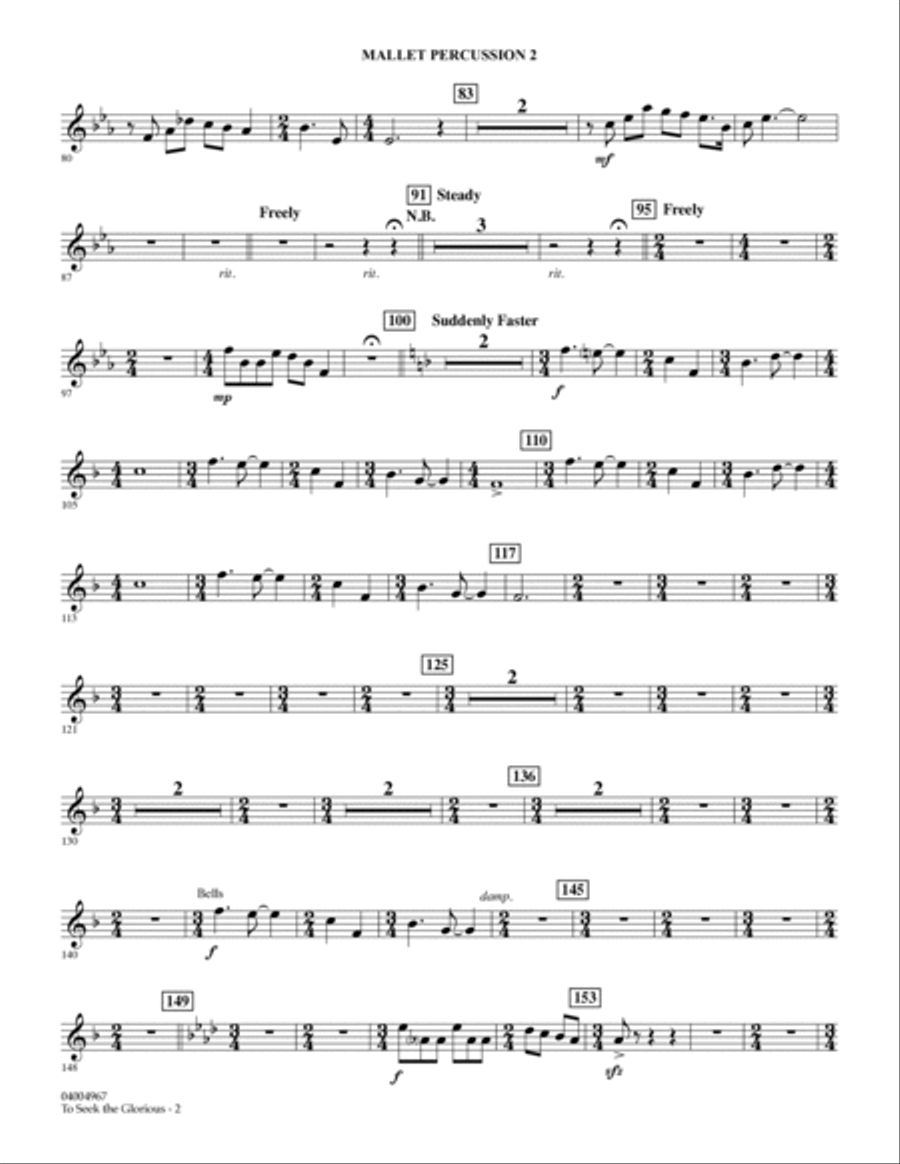 To Seek the Glorious - Mallet Percussion 2 Percussion scores gallery preview page 2