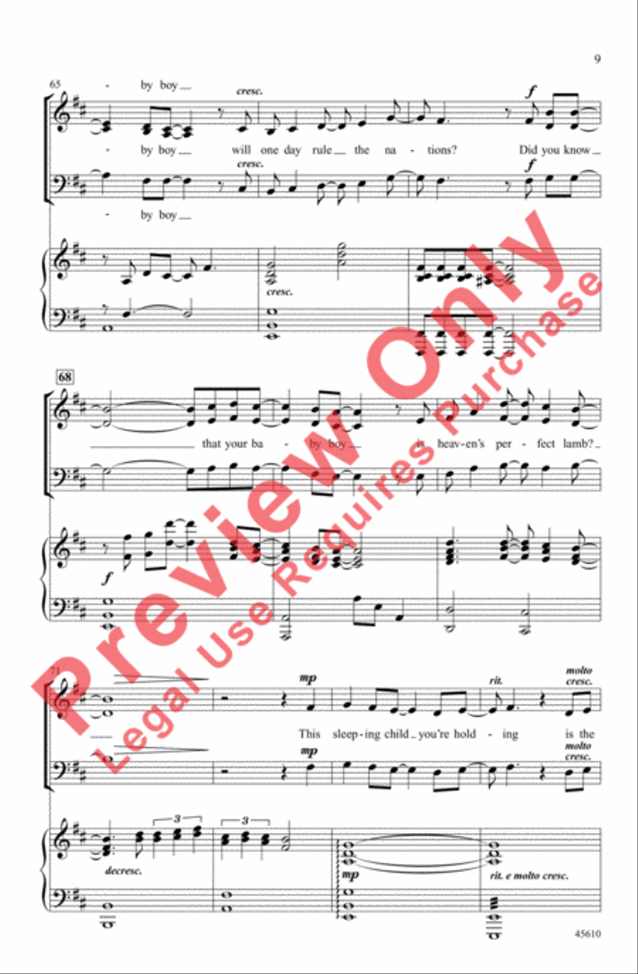 Mary, Did You Know? 3-Part scores gallery preview page 9