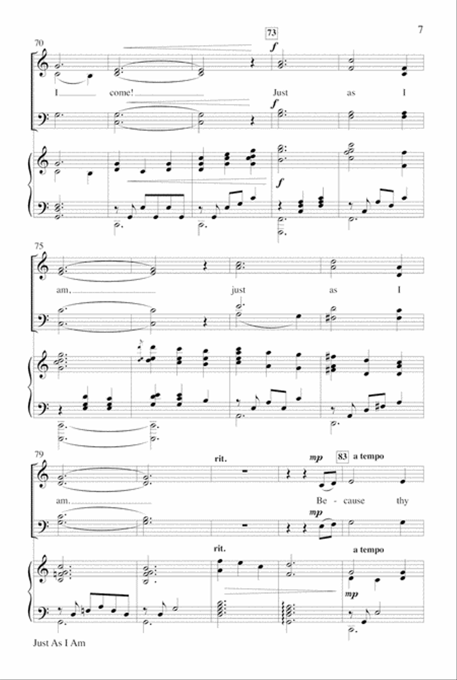 Just As I Am Choir scores gallery preview page 7