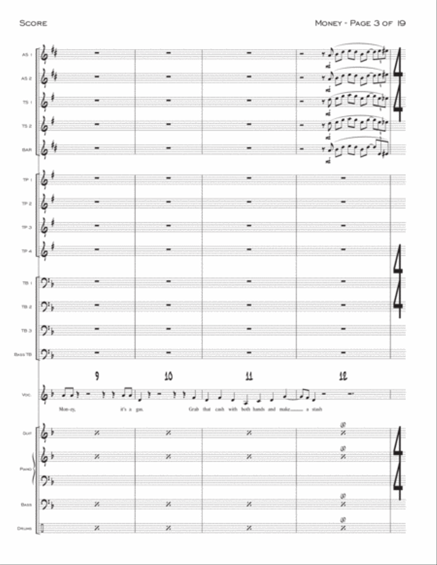 Money Jazz Ensemble scores gallery preview page 3
