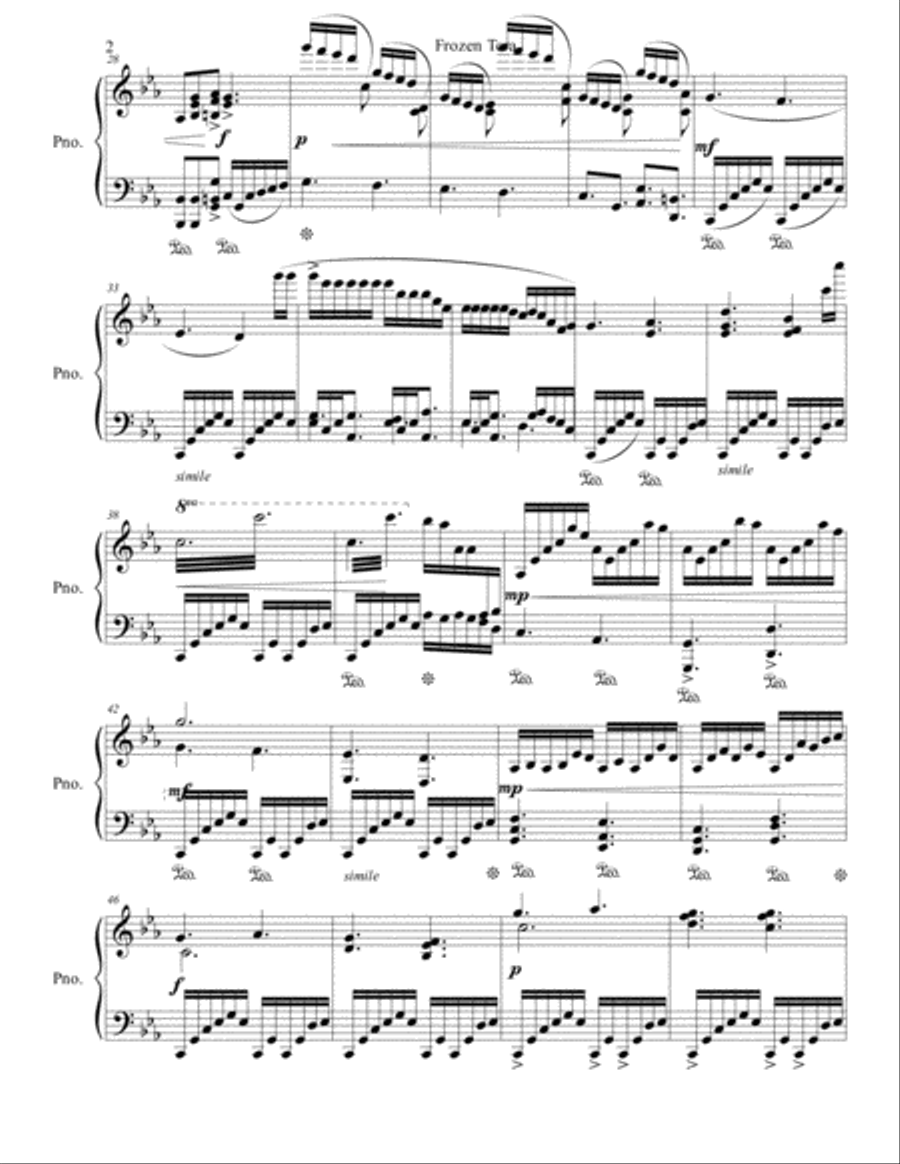Frozen Terra Frozen Terra Piano Solo scores gallery preview page 5