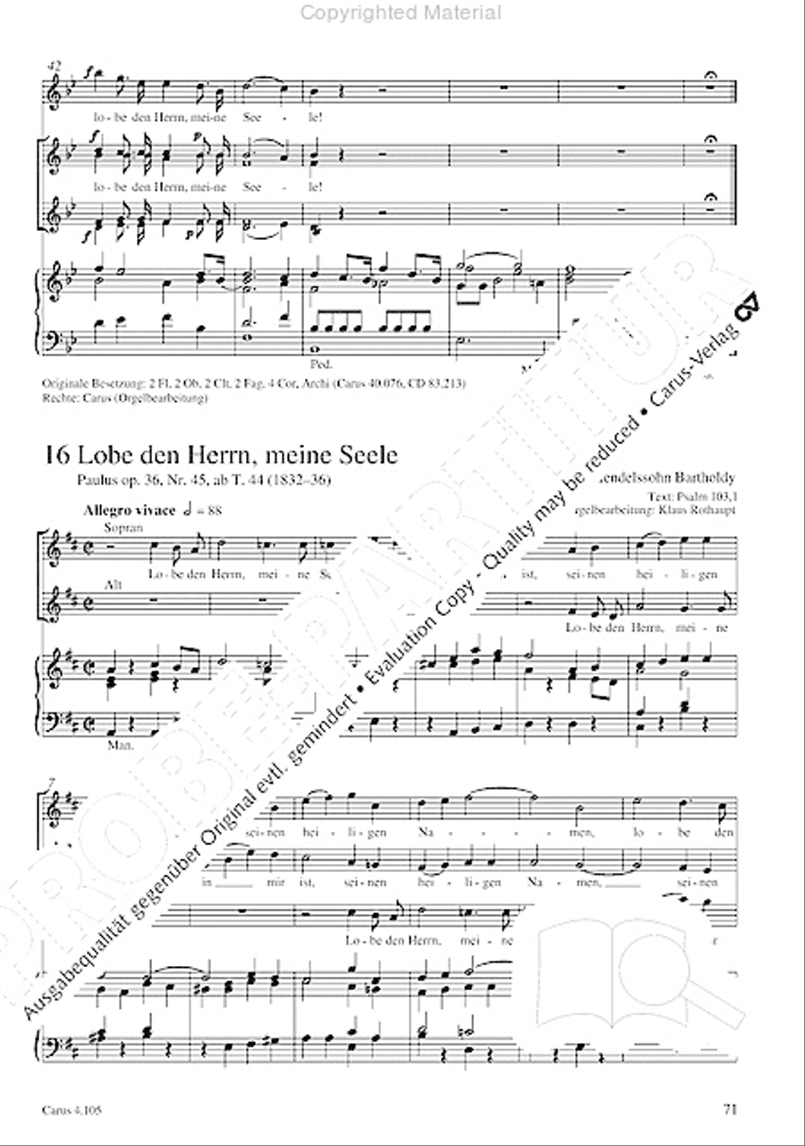 Choral collection Mendelssohn - editionchor Choir scores gallery preview page 72