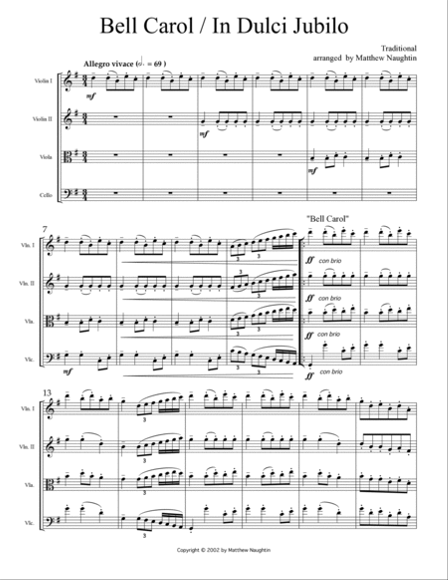 Christmas Album for String Quartet String Quartet scores gallery preview page 2