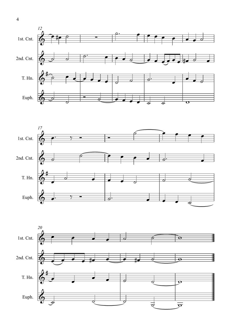 Ave Maris Stella - Hans Leo Hassler (Brass quartet) Brass Quartet scores gallery preview page 4