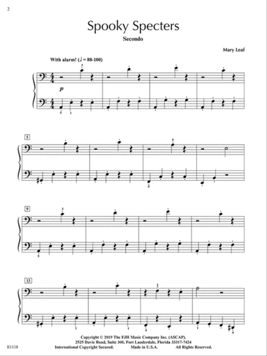 Spooky Specters Spooky Specters Piano Solo scores gallery preview page 2