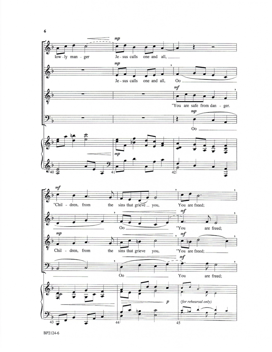 All My Heart This Night Rejoices 4-Part scores gallery preview page 7