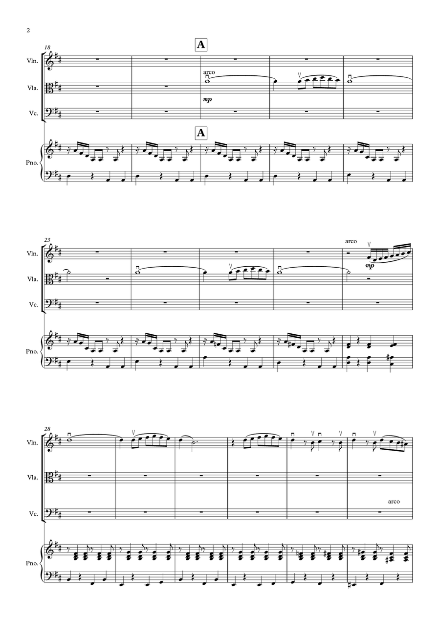 Life Is Beautiful (la Vita E Bella) Piano Quartet scores gallery preview page 2