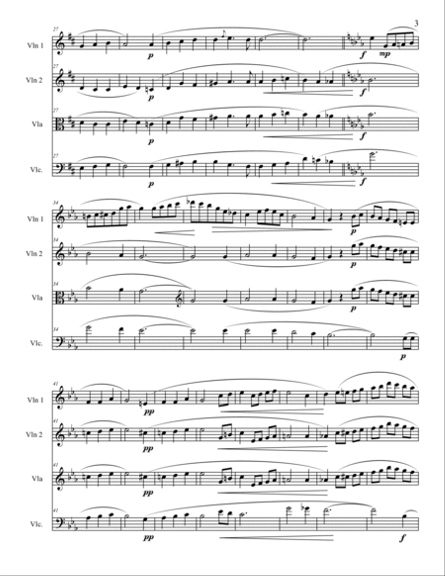My Wild IRish Rose String Quartet scores gallery preview page 3