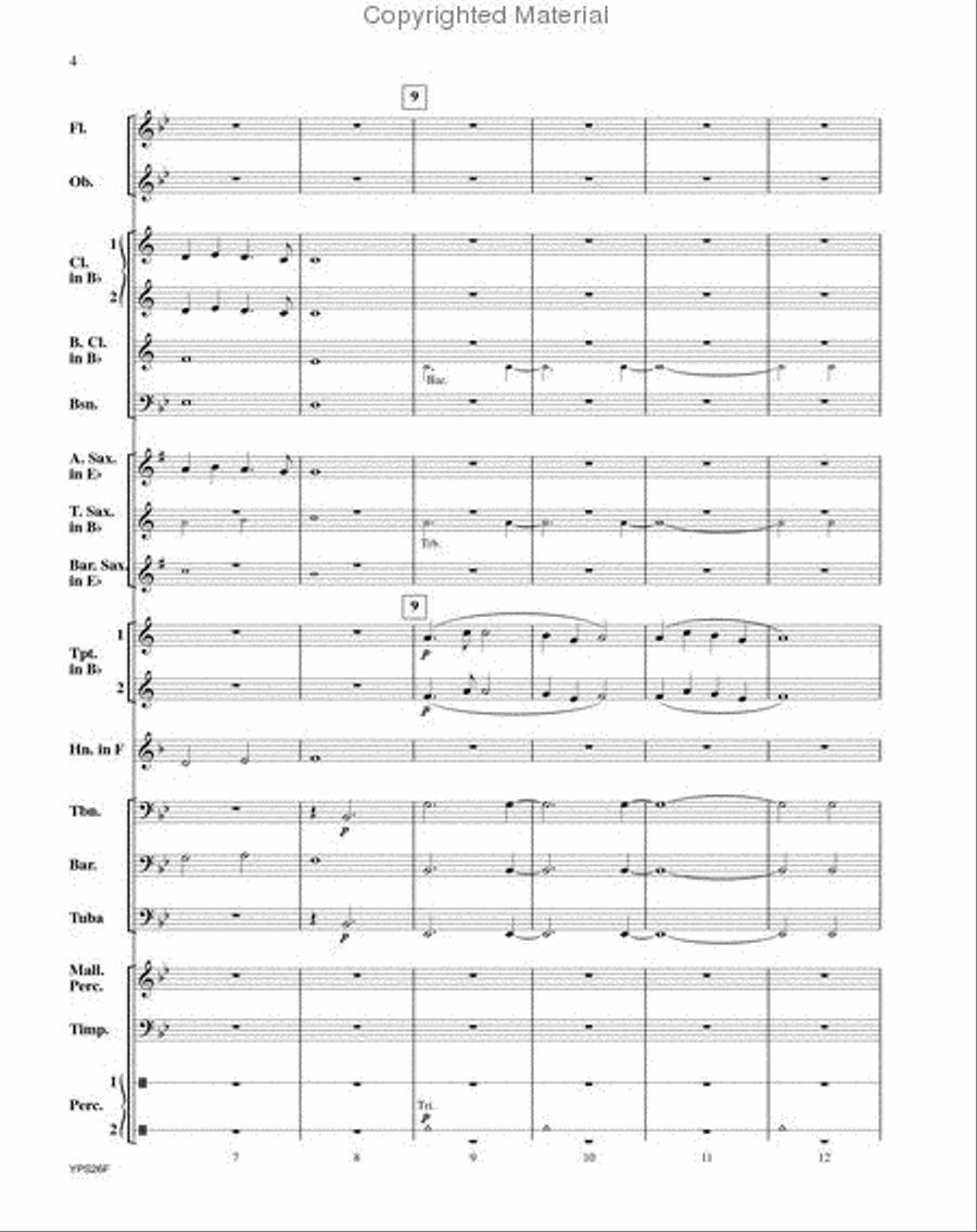 Theme From the New World Symphony Concert Band scores gallery preview page 3