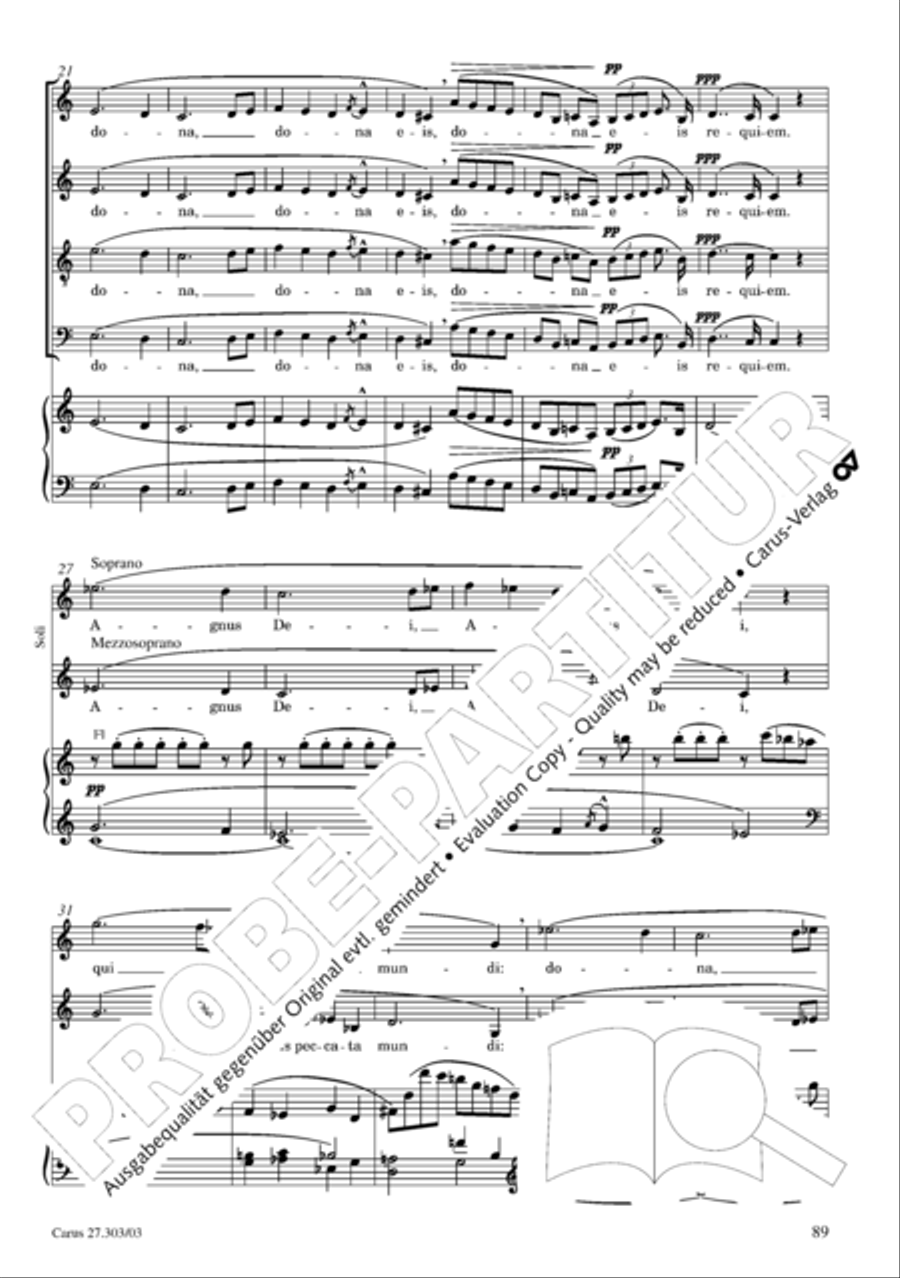 Messa da Requiem 4-Part scores gallery preview page 90