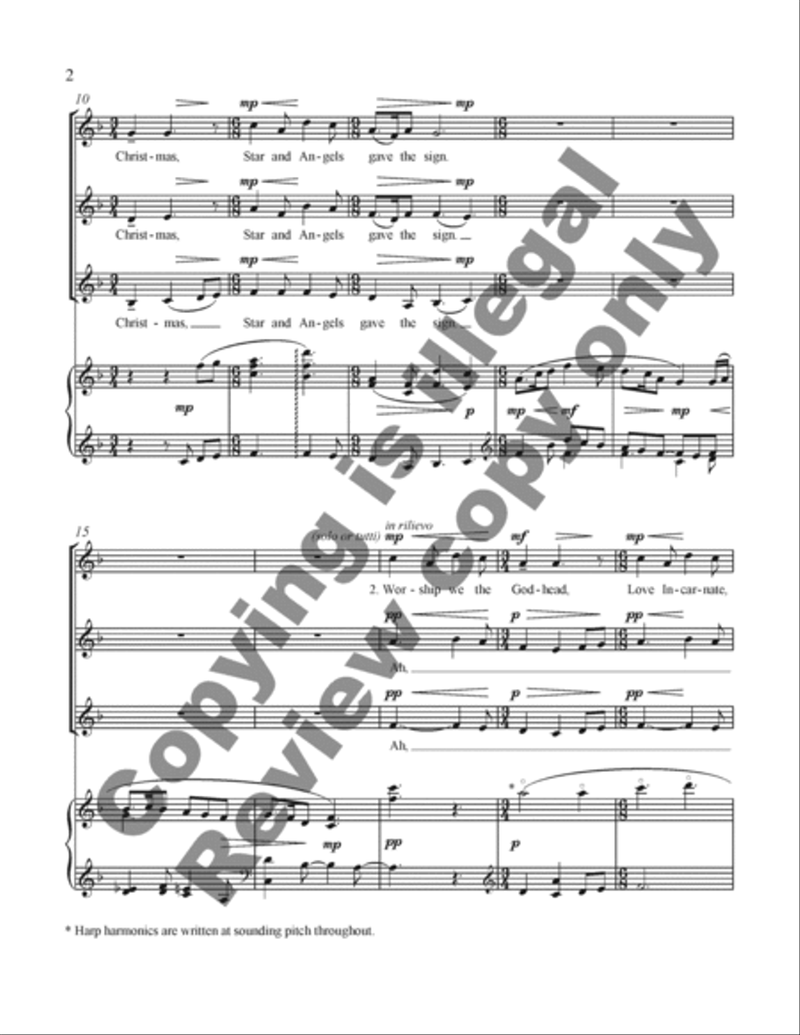 Love came down at Christmas (Choral Score) SSA scores gallery preview page 3