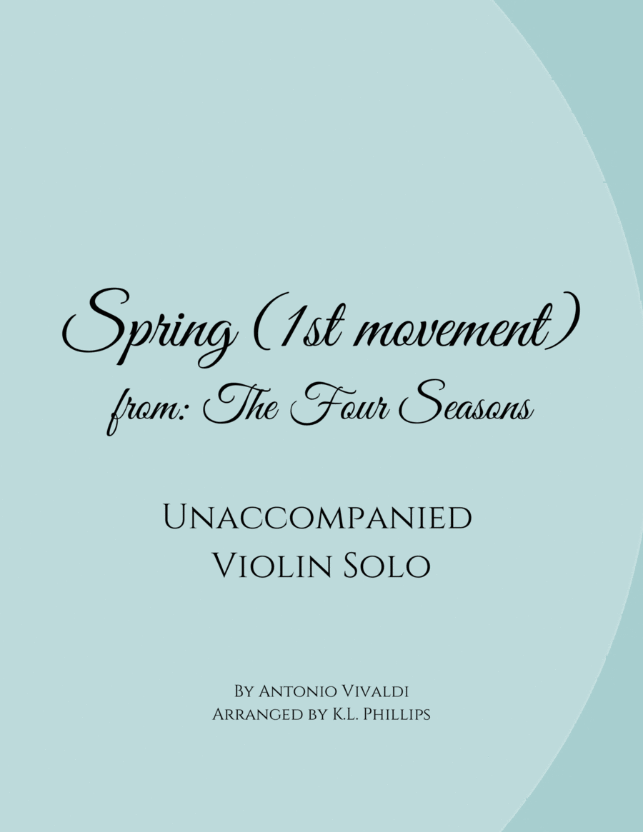 Spring (La Primavera), 1st movement - Unaccompanied Violin Solo Violin Solo scores gallery preview page 1