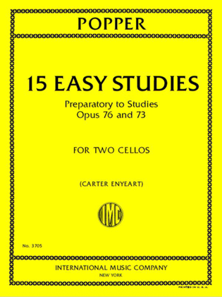 Book cover for 15 Easy Studies, Preparatory To Studies, Opus 76 And 73